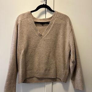 Dynamite Taupe V-Neck Sweater